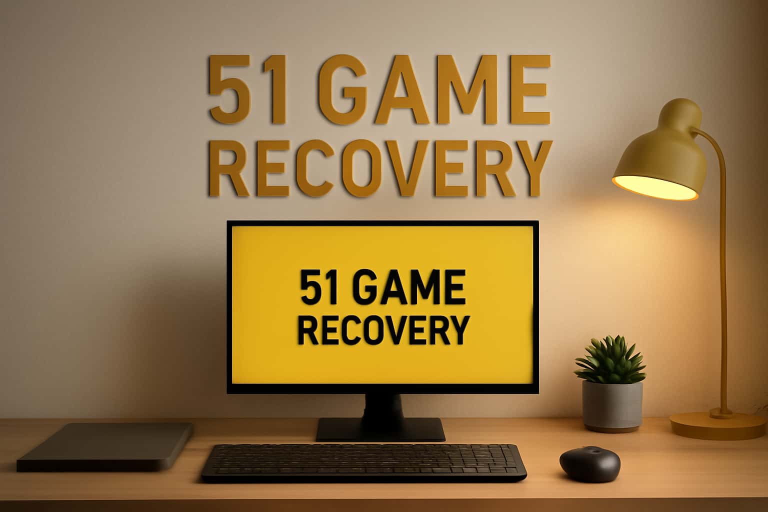An informative scene depicting 51 Game Recovery processes and solutions.