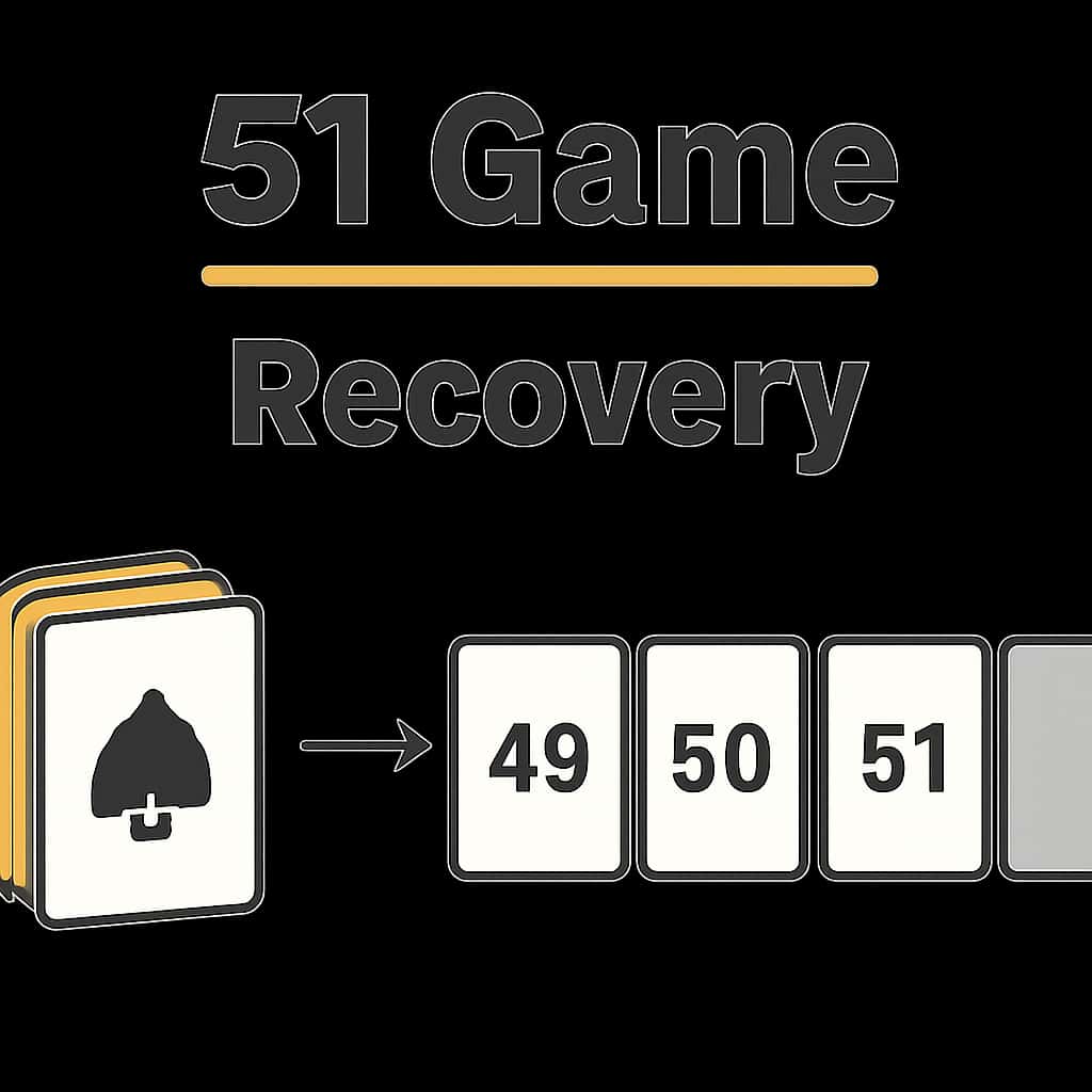 An educational diagram illustrating recovery steps for 51 Game.