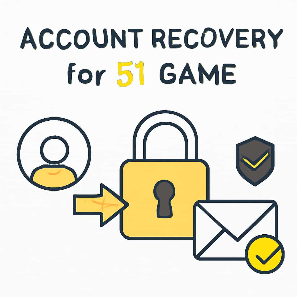Illustration explaining the account recovery process for 51 Game