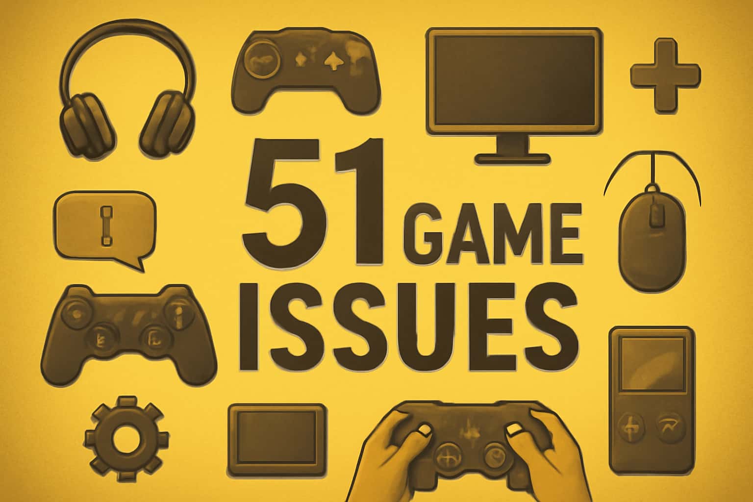 A high-tech visualization of 51 Game issues, showcasing technical challenges in gaming.