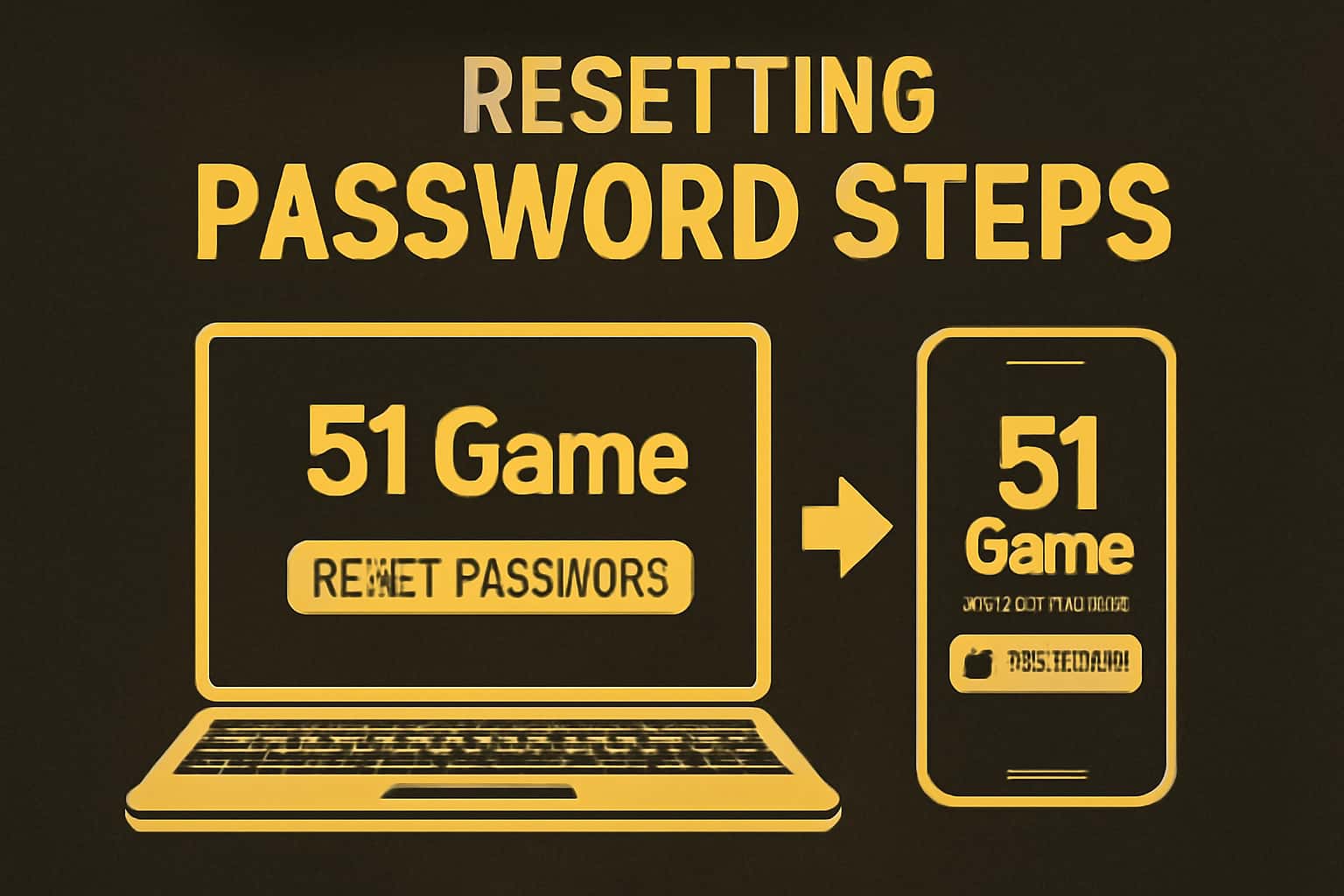 An informative scene depicting the process of resetting the 51 Game password.