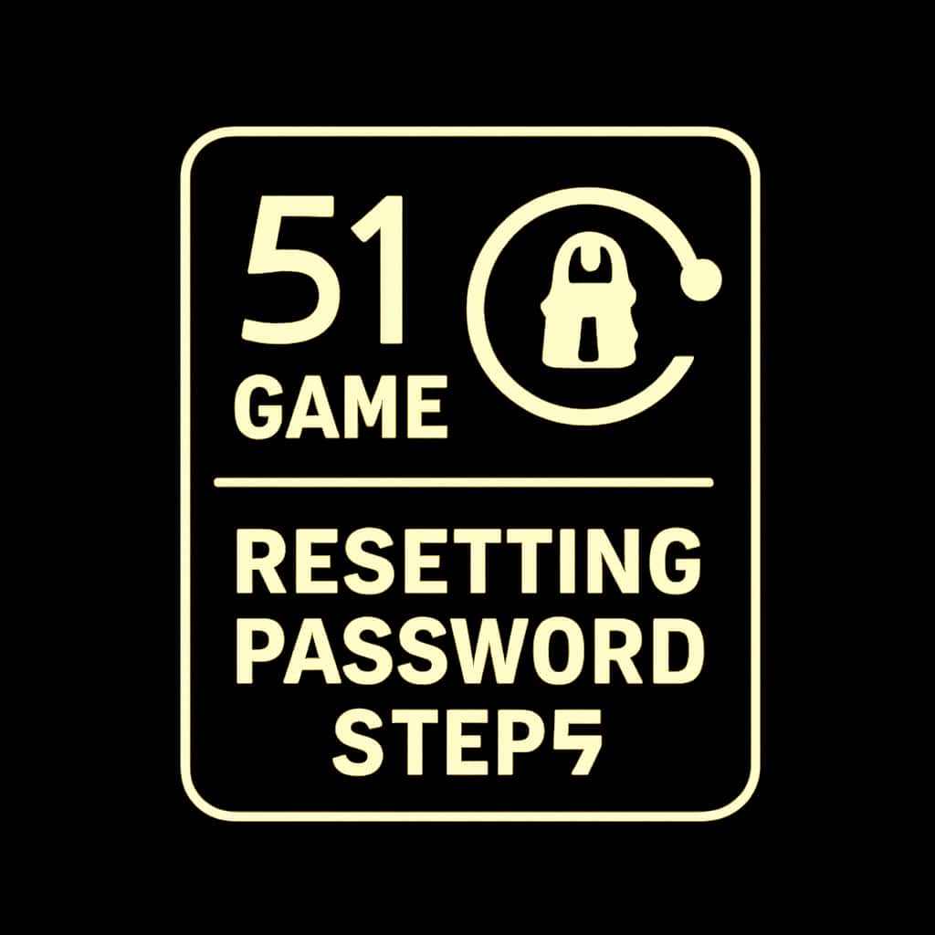 An icon representing the steps for resetting the 51 Game password.